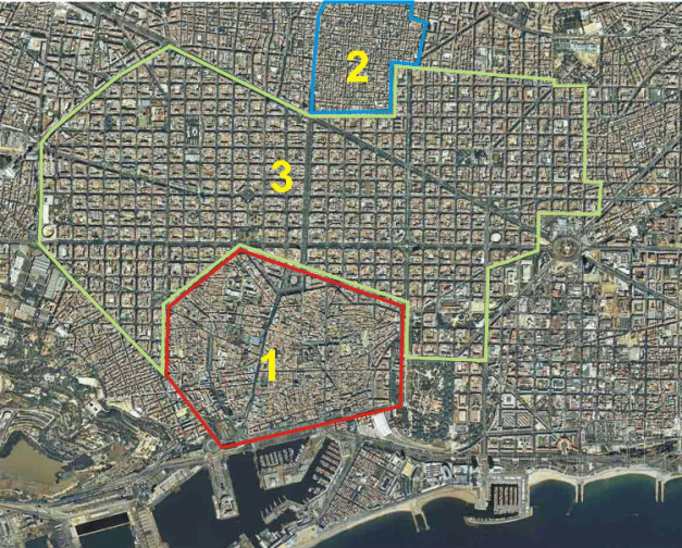 Plano urbano de Barcelona