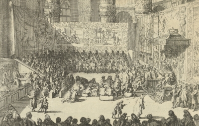 Guillermo III ante el Parlamento inglés