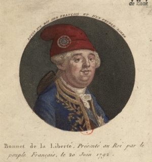 Luis XVI con gorro frigio