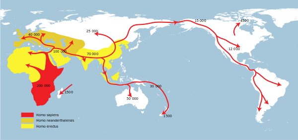 Expansión del Homo Sapiens moderno