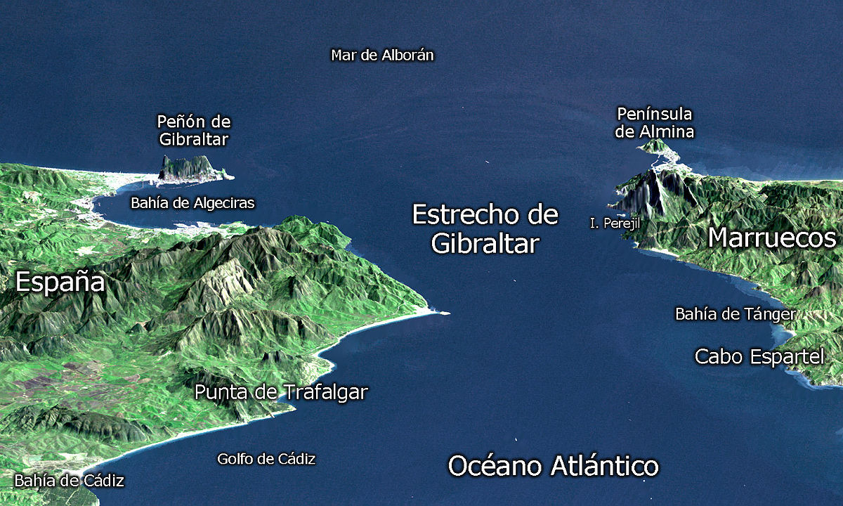 El estrecho de Gibraltar debió formarse hace algo más de cinco millones de años.