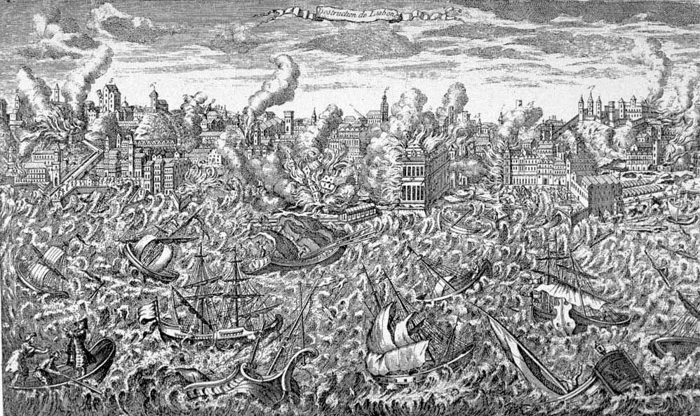 magen del terremoto de Lisboa de 1755. Los datos hablan de 100.000 personas fallecidas, muchas de ellas en España.