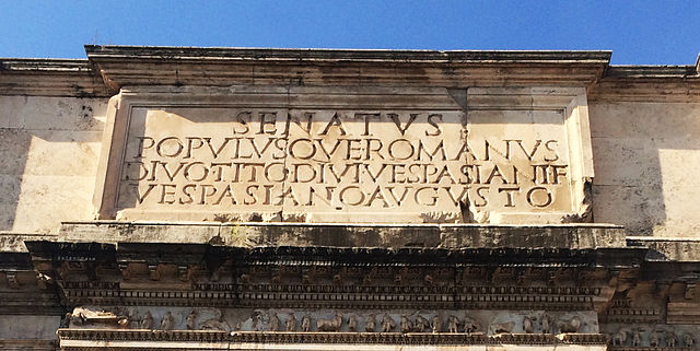 Inscripción del arco de Tito