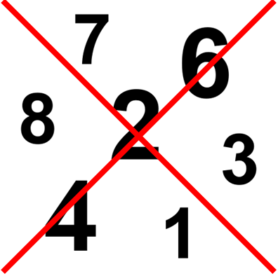 pictograma quitar números