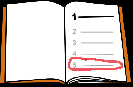 La imagen muestra un libro abierto rodeando la última línea.