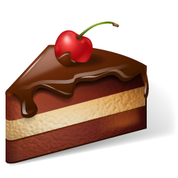La imagen muestra un trozo de tarta de chocolate.