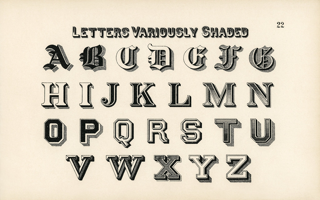 La imagen muestra el abecedario con distintos tipos de letra.