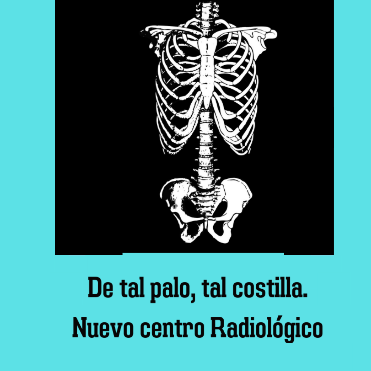 La radiografía de un esqueleto