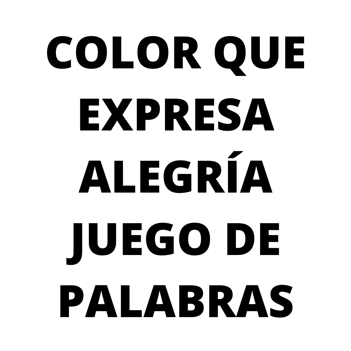 Cartel sobre los colores que expresan alegría