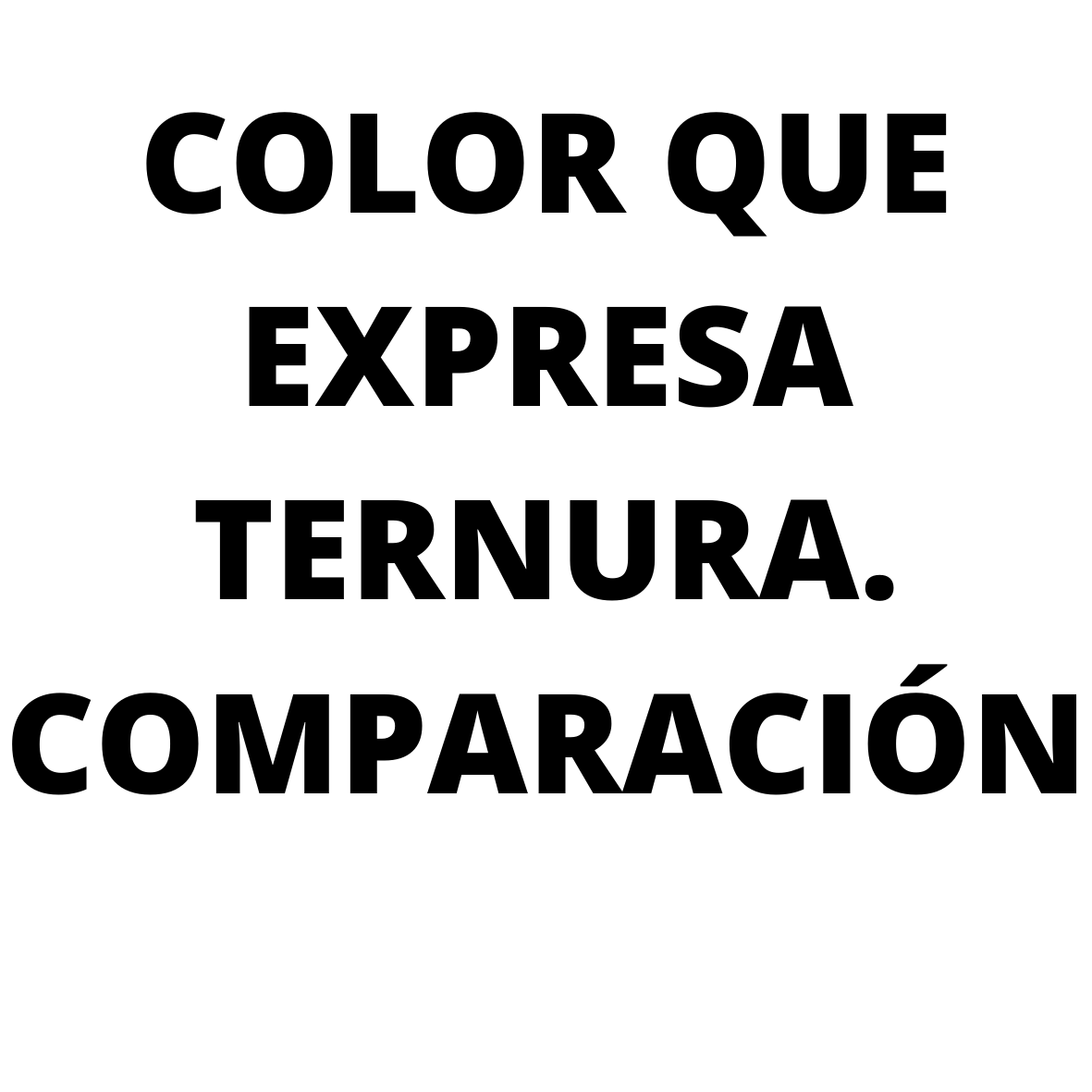 Un cartel sobre el color que expresa ternura