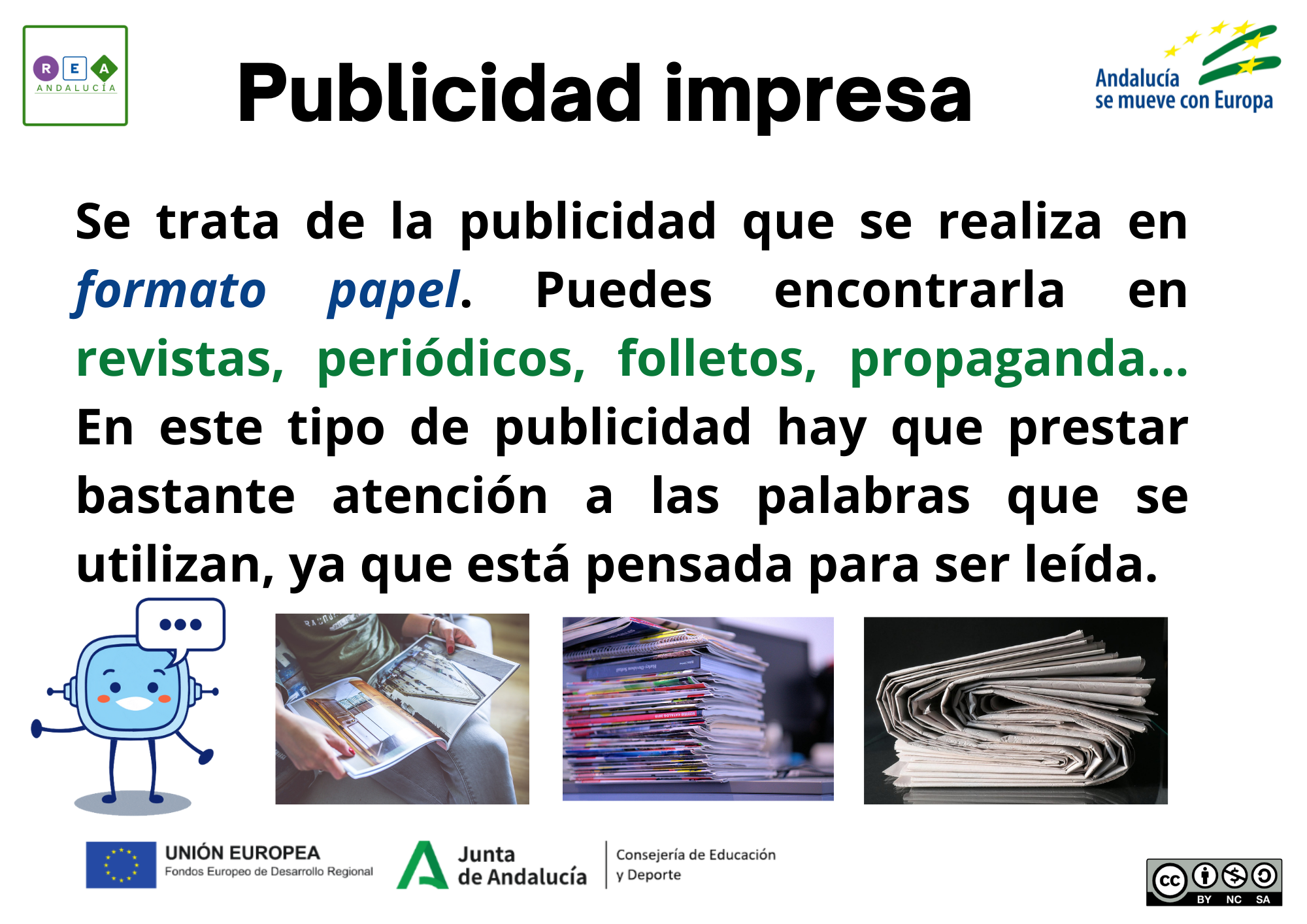 Presentación de la publicidad impresa