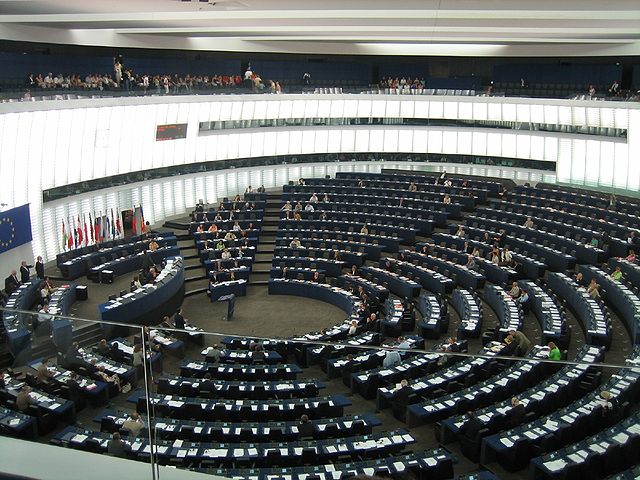 Sala plenaria del Parlamento Europeo, situado en Estrasburgo