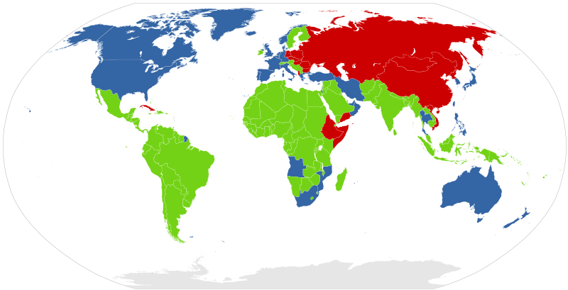 En verde, el Tercer Mundo