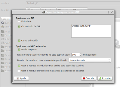 Diálogo GIMP
