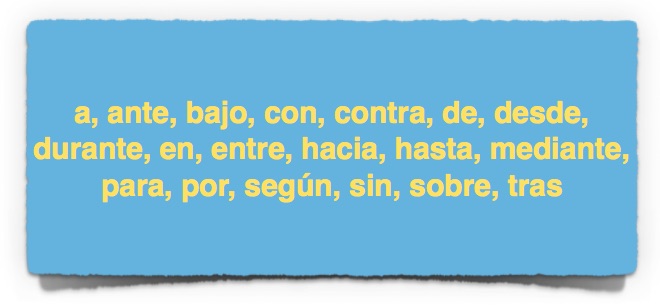 preposiciones preposiciones