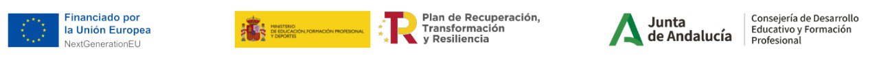 Financiado por la Unión Europea, Plan de Recuperación, Transformación y Resiliencia, Junta de Andalucía