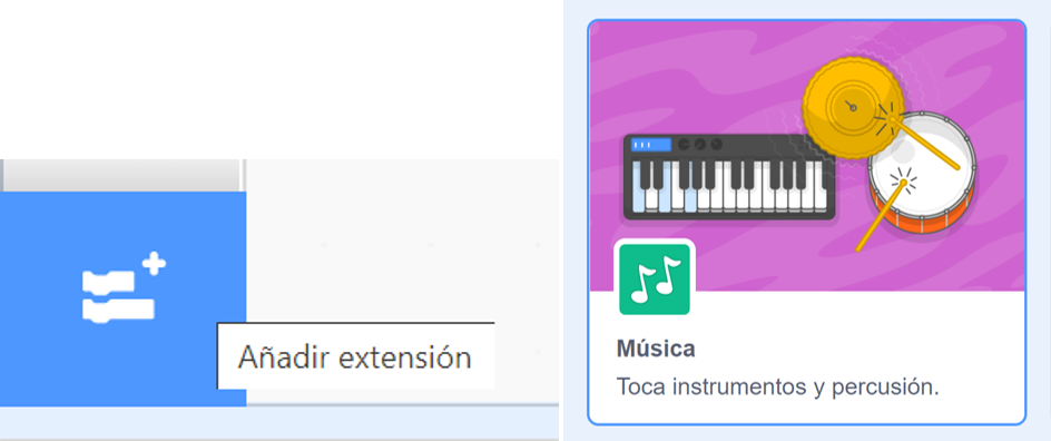 Extensión de música en Scratch