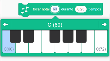 Bloque Tocar nota