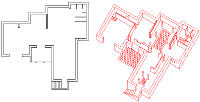 Planta y perspectiva militar de la Domus Romana
