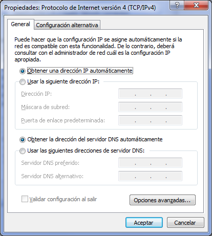 Asignación automática de dirección IP