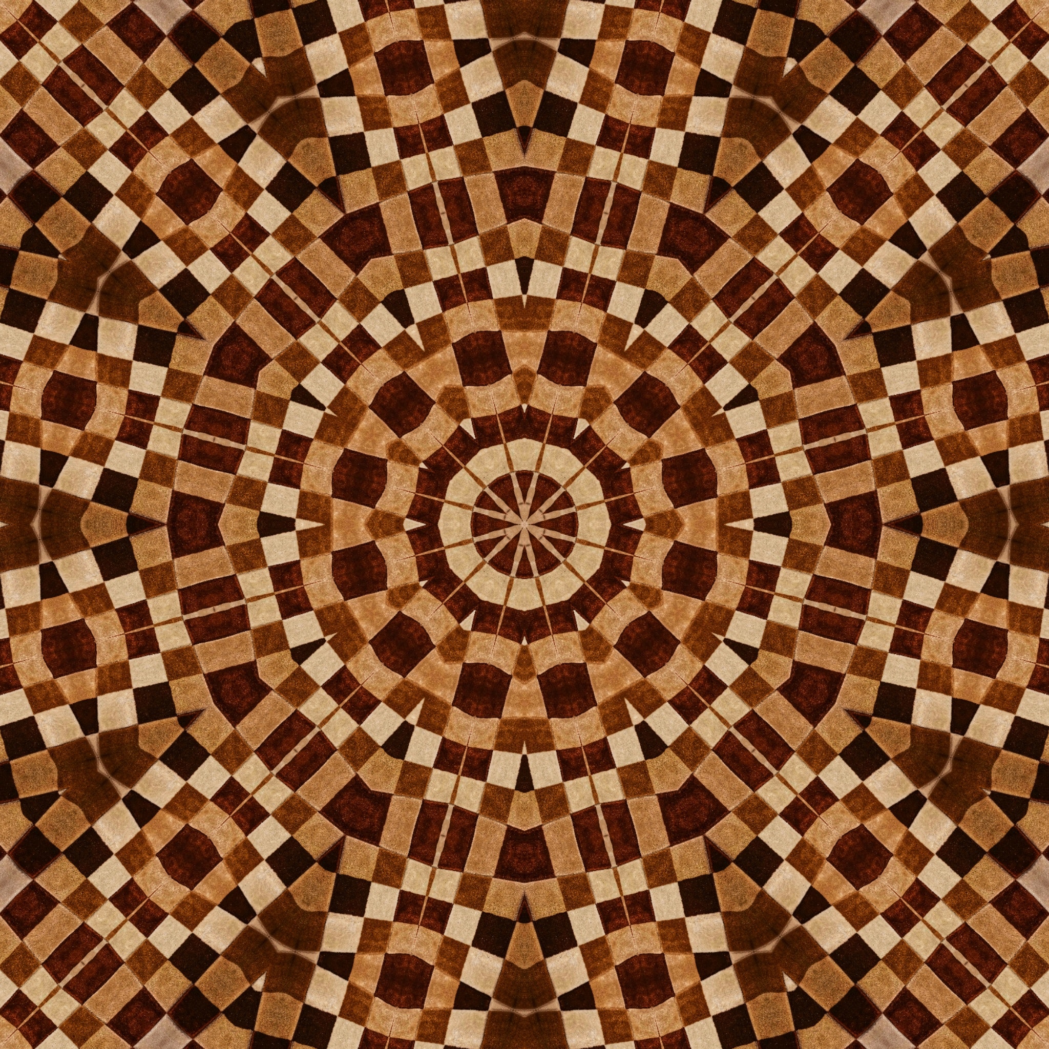 mosaico de colores en tonalidades marrones.