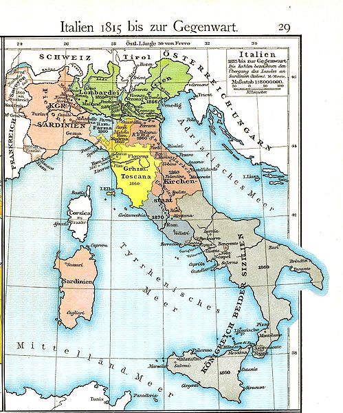 península italiana mapa de europa