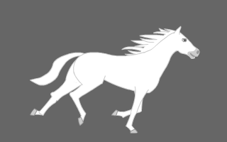 Imagen en movimiento de un caballo al galope