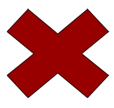 La imagen muestra una cruz de color marrón y borde negro