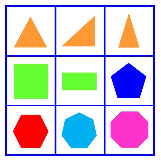 La imagen muestra figuras geométricas de hasta 8 lados
