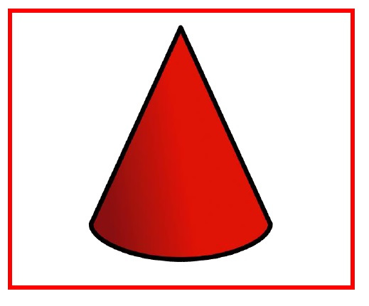La imagen muestra un cono de color rojo sin nombre