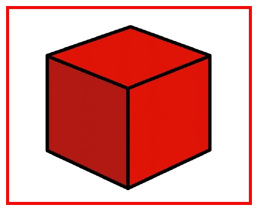 La imagen muestra un cubo de color rojo