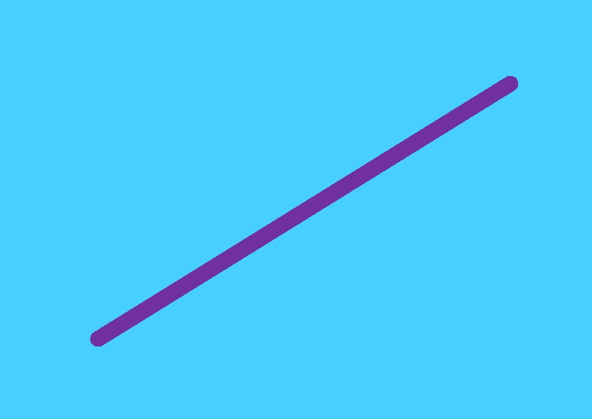 La imagen muestra una línea recta de color morado con fondo azul claro