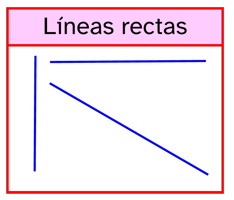 La imagen muestra líneas rectas de color azul