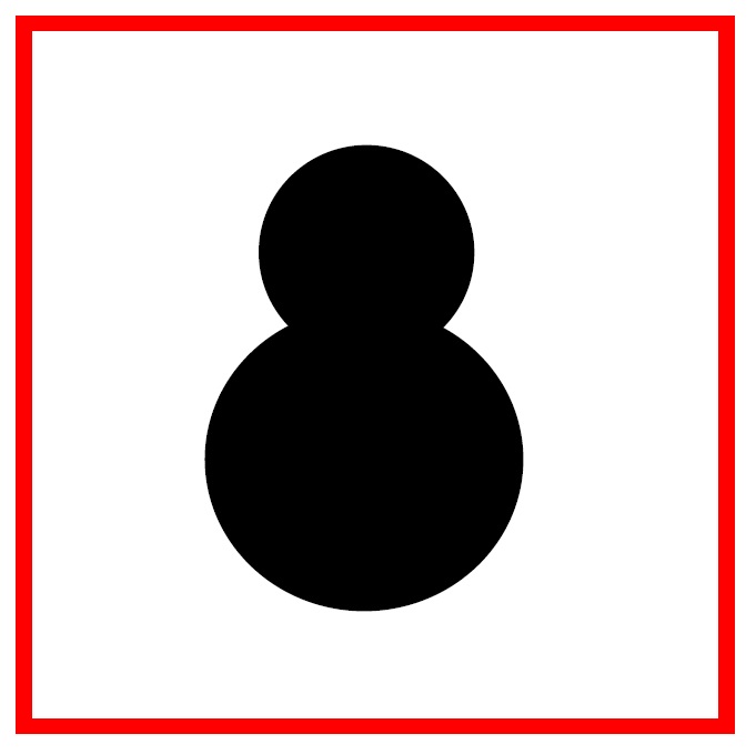 La imagen muestra la unión de dos figuras geométricas de color negro