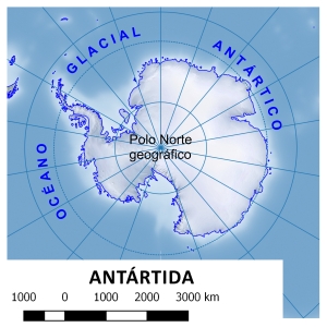 Mapa físico de la Antártida