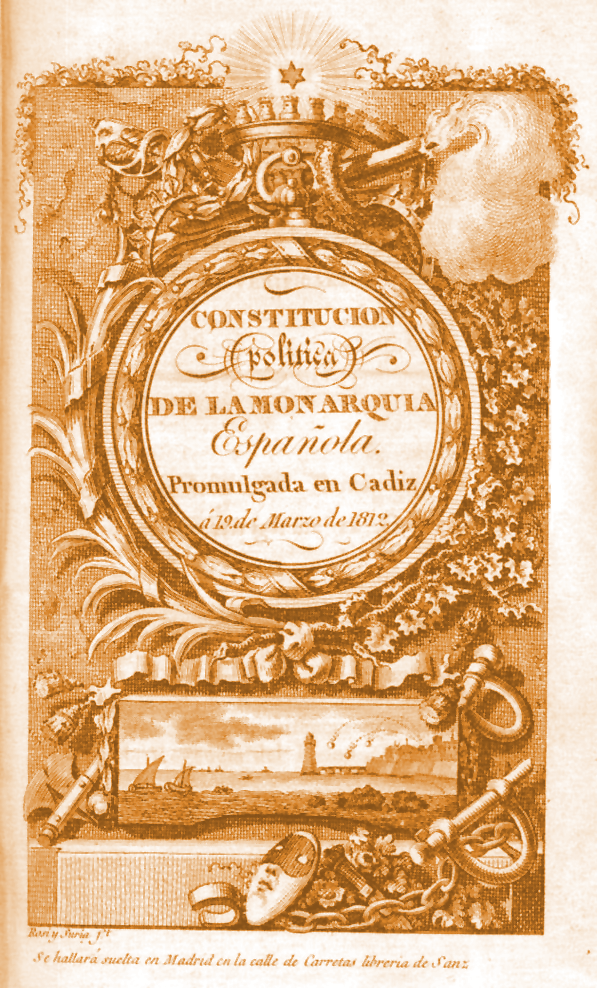 Portada Constitución de Cádiz 1812