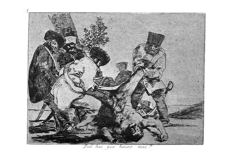 Grabado de Goya, los desastres de la guerra nº 33. 1810