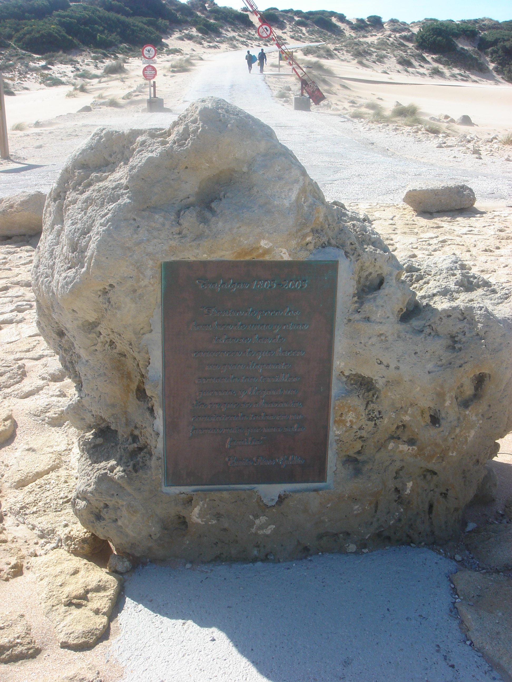 Losa de conmemoración de la batalla de Trafalgar