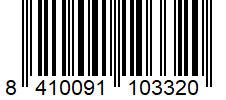 La imagen muestra el código de barras 84110091103320