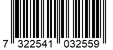 La imagen muestra el código de barras 7322541032559
