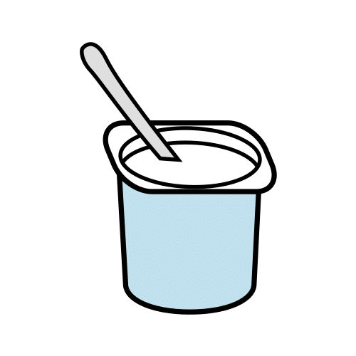 La imagen muestra un yogur