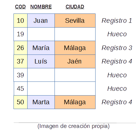 Ejemplo organización directa