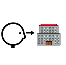 pictograma observar edificios