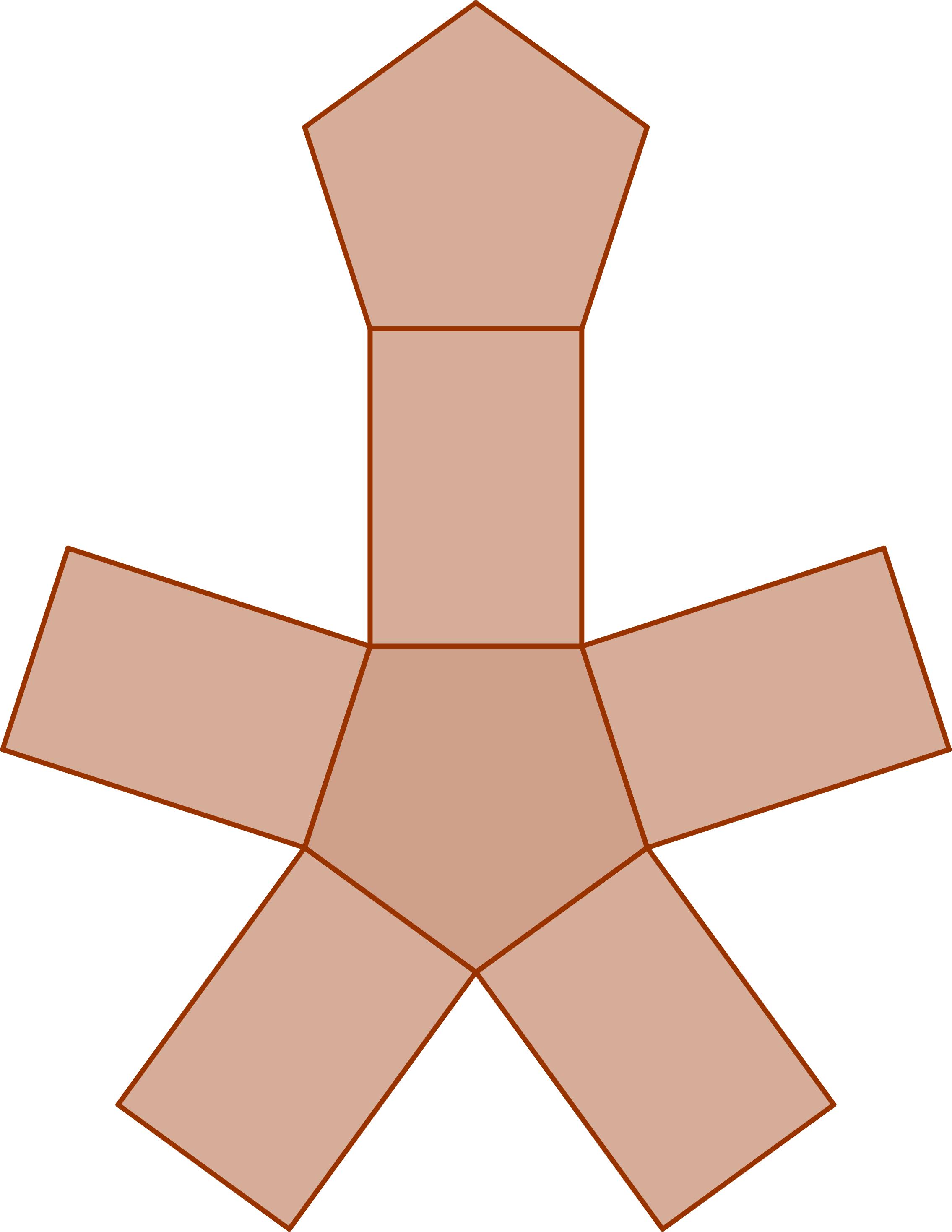 Desarrollo de un prisma pentagonal