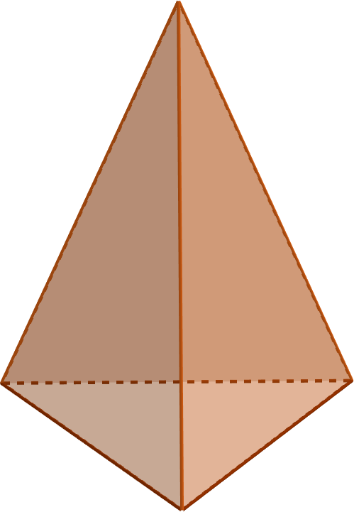 Pirámide triangular irregular