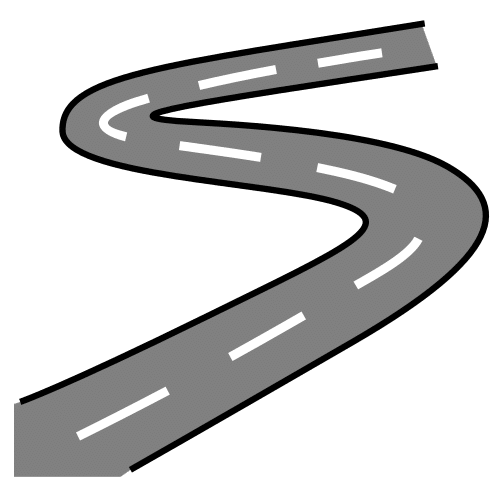  Carretera que describe una curva.