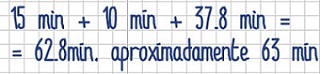 Tiempo total 62,8 minutos