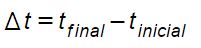 Fórmula del incremento del tiempo