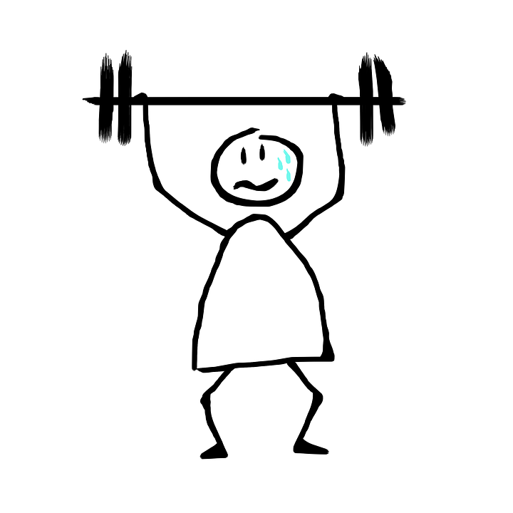 Imagen que muestra un hombre levantando unas pesas