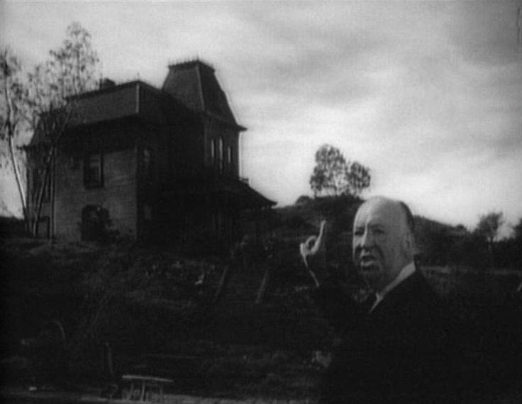 Hitchcock en el trailer de Psicosis